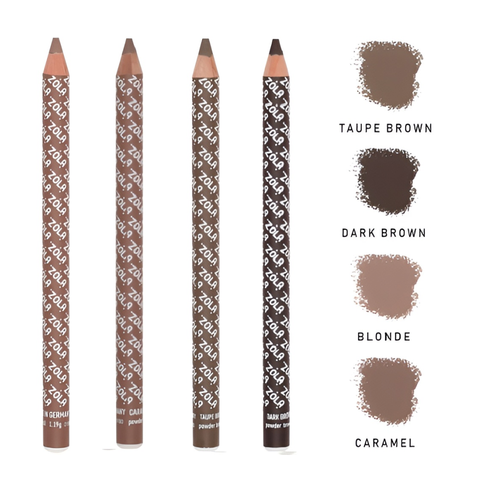 Powdery pencil for eyebrows Dark brown Zola
