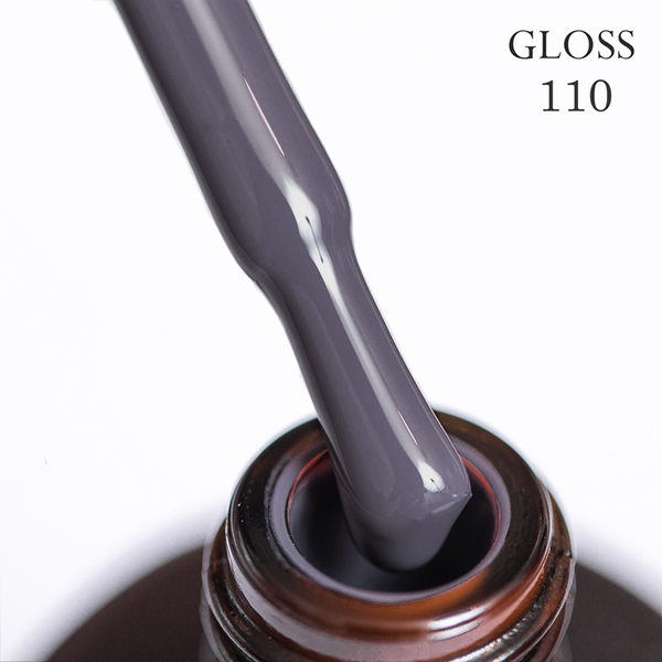 Gel polish 110 GLOSS (dark gray-violet), 11 ml