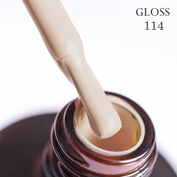 Gel polish 114 GLOSS (coffee with milk), 11 ml
