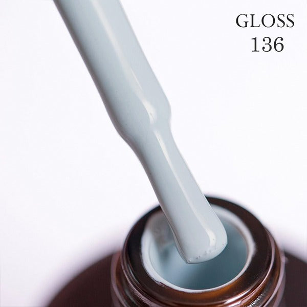 Gel polish 136 GLOSS (gray blue), 11 ml