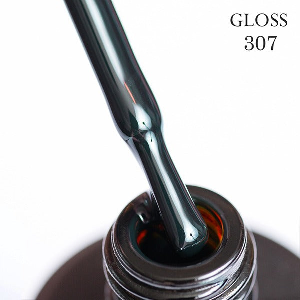 Gel polish 307 GLOSS (deep green), 11 ml