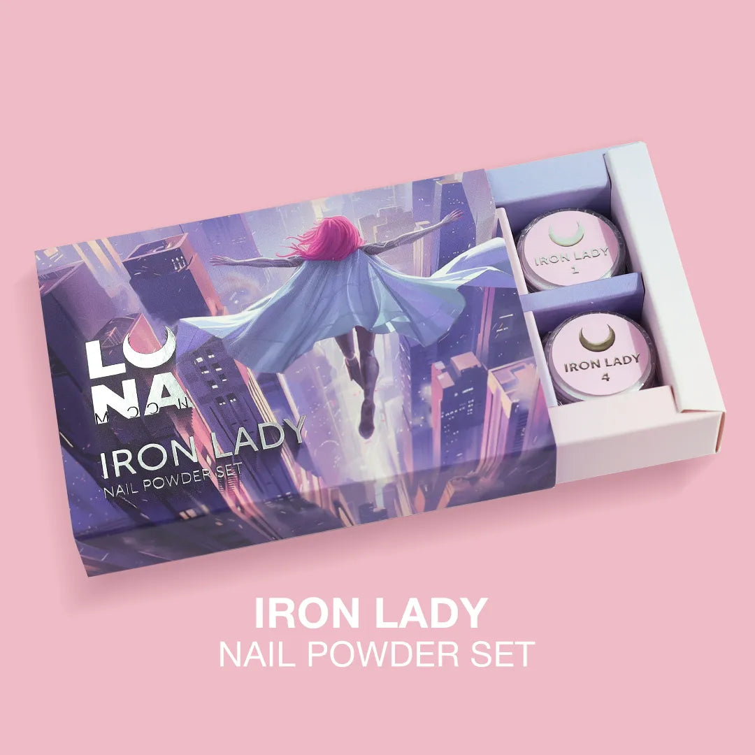 LUNAMoon IRON LADY Nail Powder Set, 6 pcs