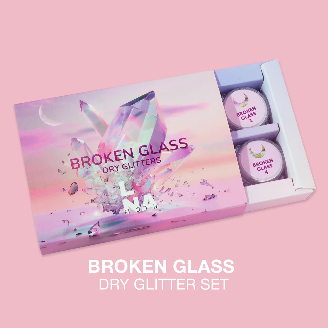 LunaMoon Broken Glass Dry Glitter Set, 6 pcs