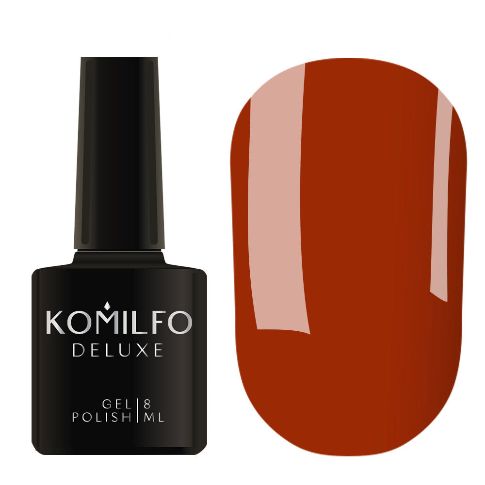 Gel Polish D073 Komilfo Deluxe Dark Orange, Enamel, 8 ml