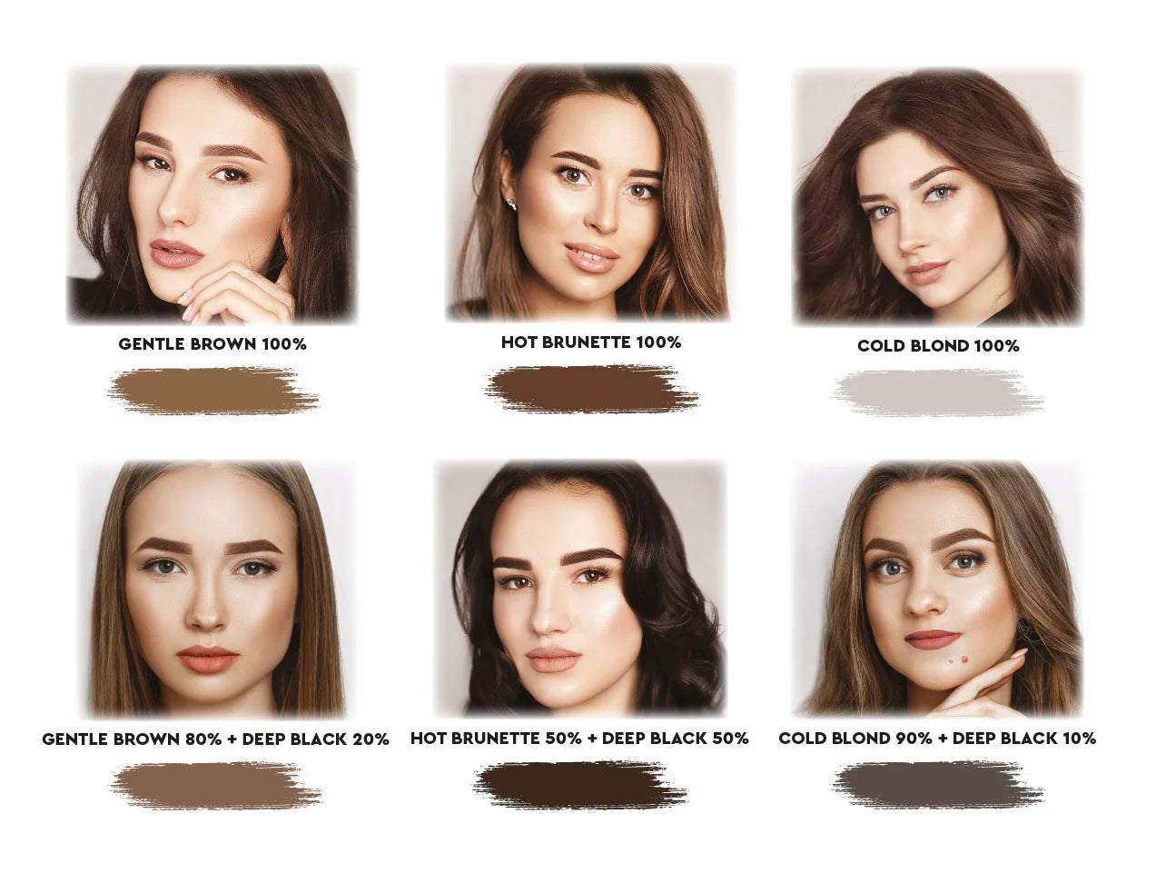 OKIS Brow Set of cream-paint for eyebrows with henna extract (without oxidizer) (4 sachets*5 ml)