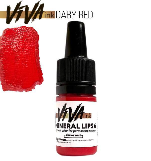Viva Permanent Make up Pigment Lips Mineral 6/Duby Red, 5ml 💎NANO