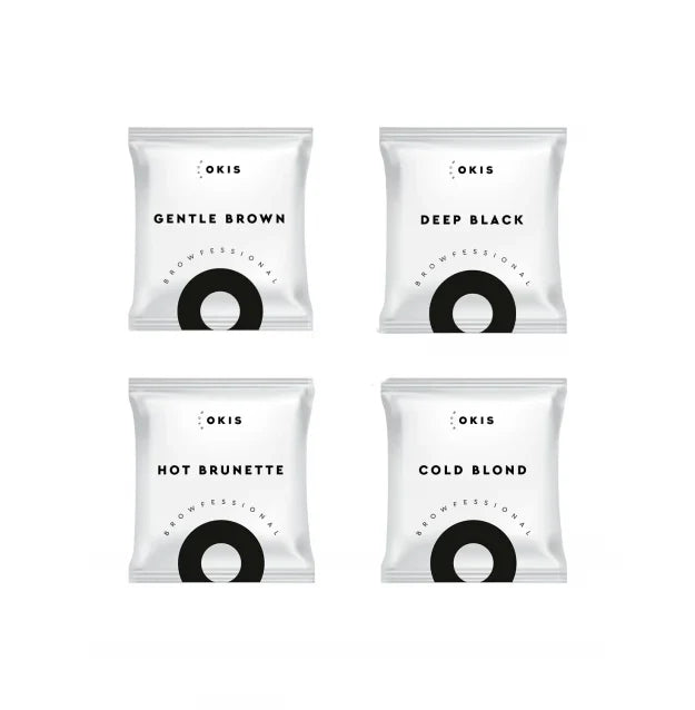 OKIS Brow Set of cream-paint for eyebrows with henna extract (without oxidizer) (4 sachets*5 ml)