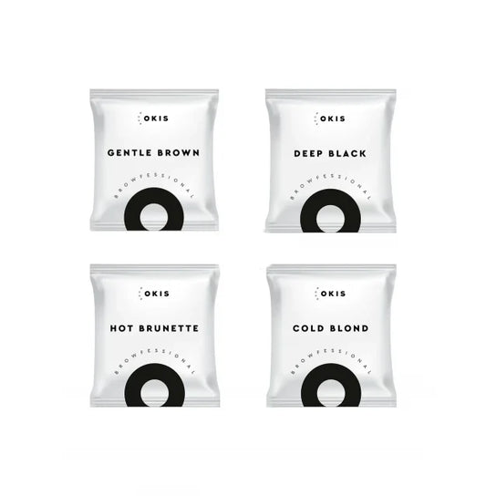 OKIS Brow Set of cream-paint for eyebrows with henna extract (without oxidizer) (4 sachets*5 ml)
