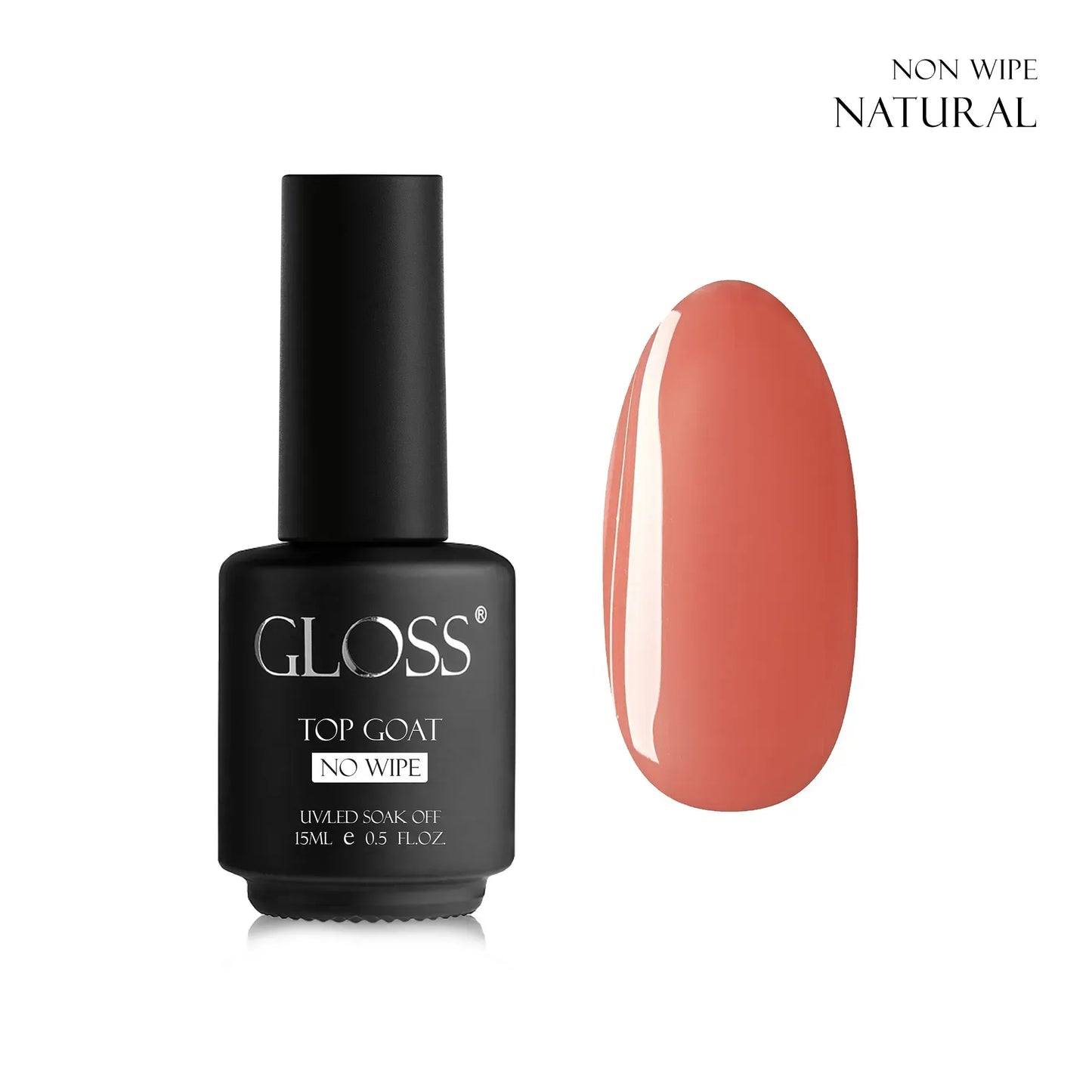 GLOSS Camouflage top for gel polish Top coat Natural, 15 ml