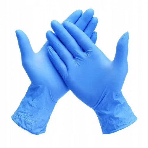 BLUE Disposable Nitrile Gloves Powder Free Beauty