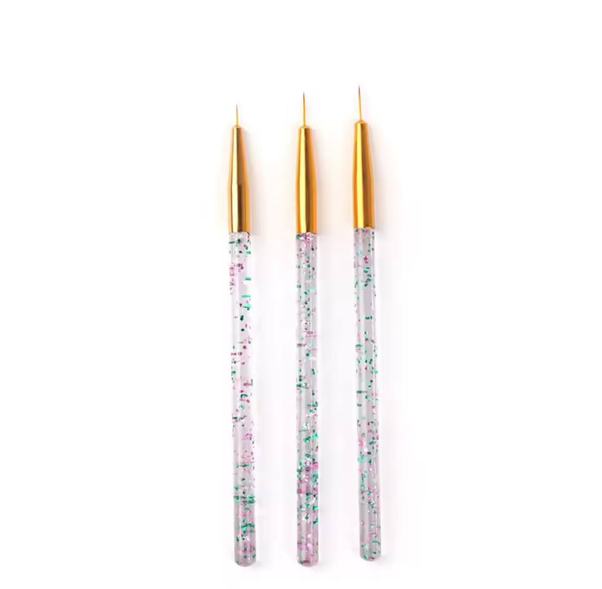 3Pcs Nail Art Liner Brushes, (7/9/11mm) (A2662-02)