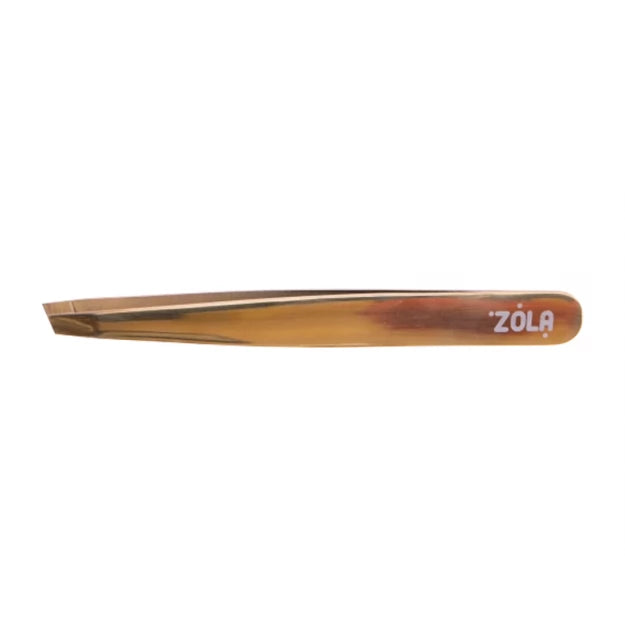 ZOLA Eyebrow Tweezers Professional Slanted (Gold, Silver)