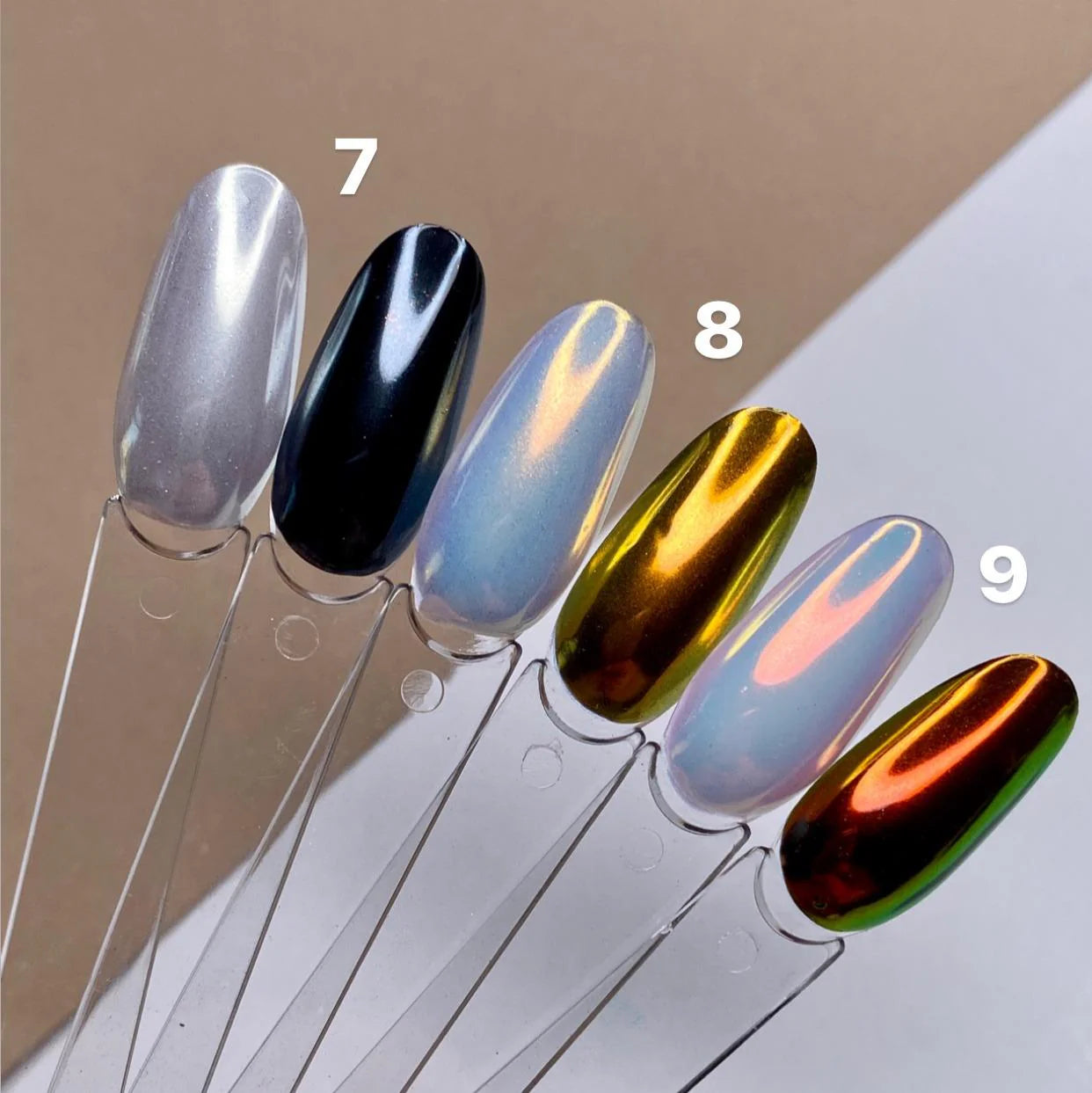 DARK Powder Nail Designe