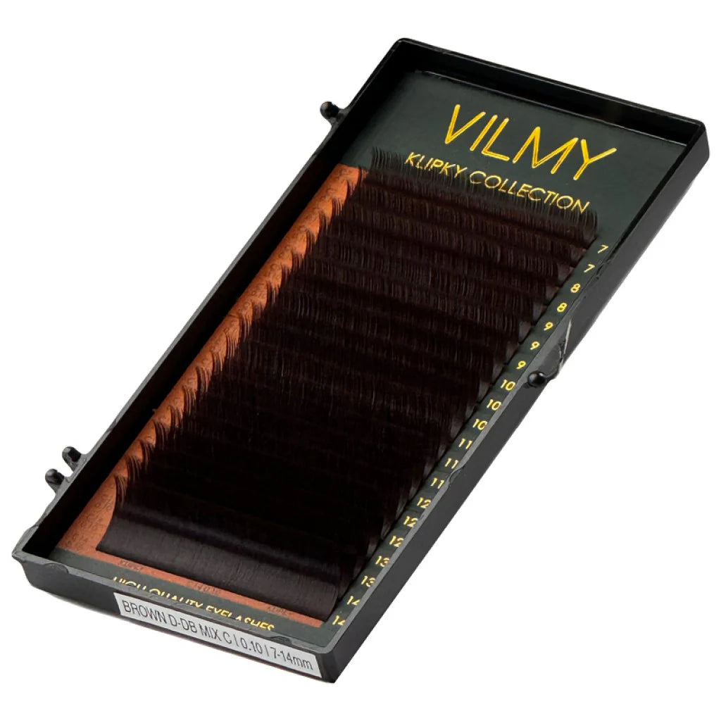 VILMY Lashes BROWN 20 lines KLIPKY