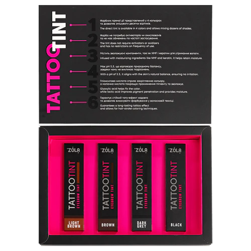 ZOLA Eyebrow and eyelash TATTOO TINT, 15 ml