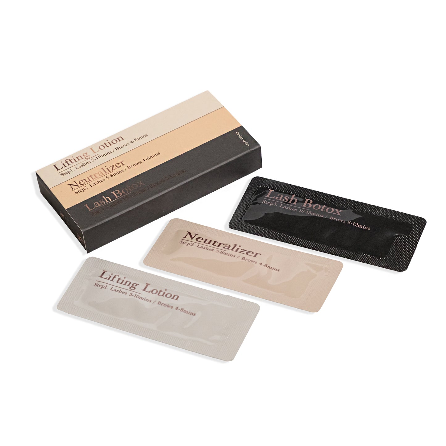 DESIGN LASHES Set for eyelash and eyebrow lamination (sachet 3pcs)