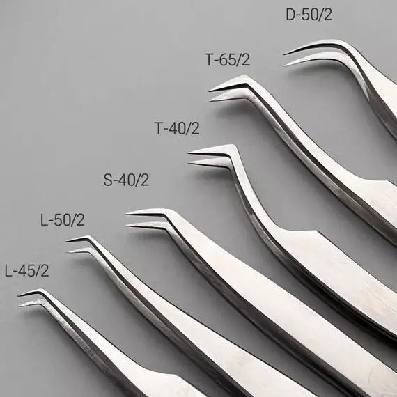 Tweezers for eyelash extensions VILMY (hatchet) T-65/2