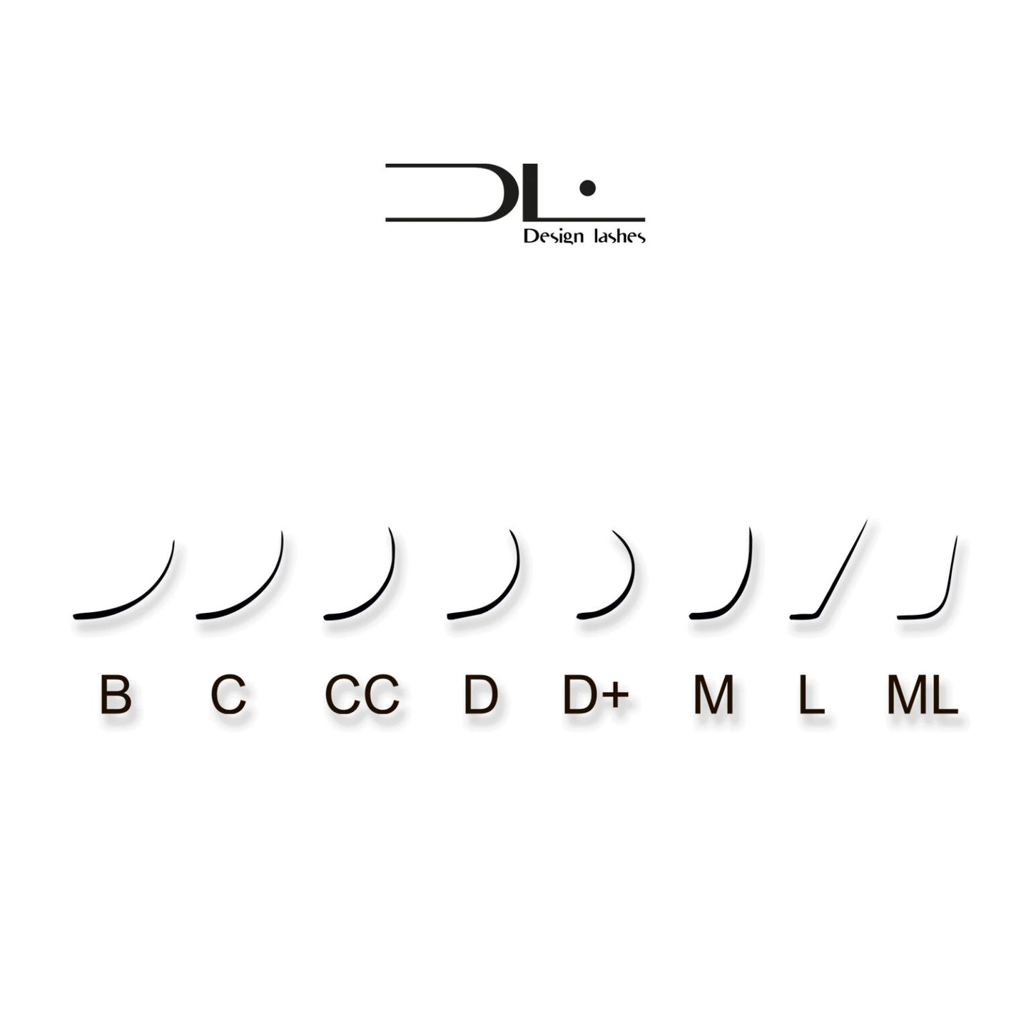 DESIGN LASHES Dark Chocolate eyelashes for extensions, 24 lines