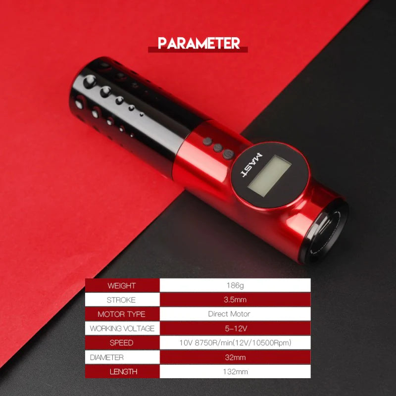 Mast Archer Wireless Battery Rotary Tattoo Machine Pen (WQP010)