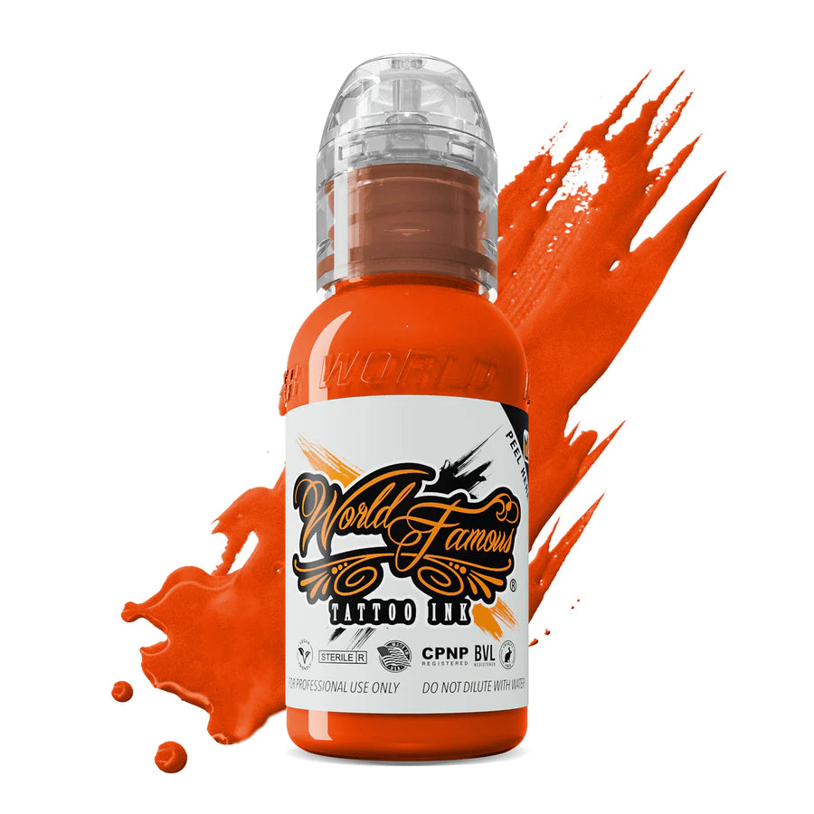 World Famous Straight Orange Tattoo Ink