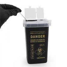 Container for biohazard soiled needles for Tattoo Black 💎NANO