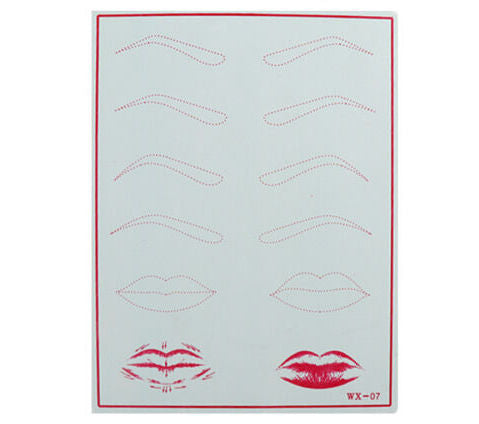 Practice Skin PMU Brows & Lips Red - White 💎NANO