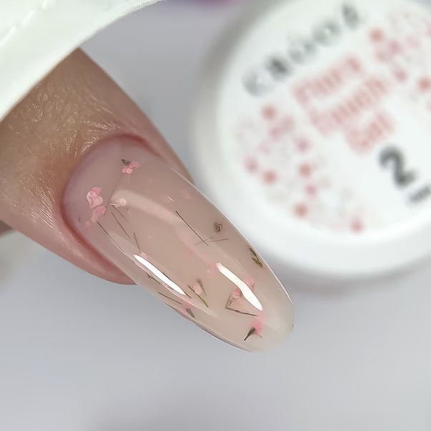 CROOZ extension gel with dried flowers Flora Touch Builder Gel 02, 15 ml