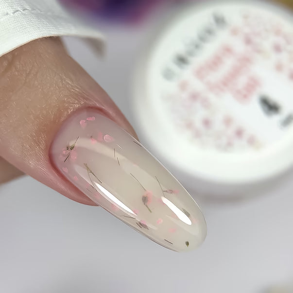 CROOZ extension gel with dried flowers Flora Touch Builder Gel 04, 15 ml