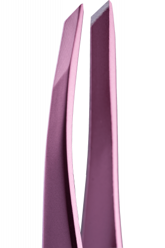 ZOLA Professional Beveled Tweezers for Eyebrows (Black, Pink, Light Pink, Silver, Rainbow)