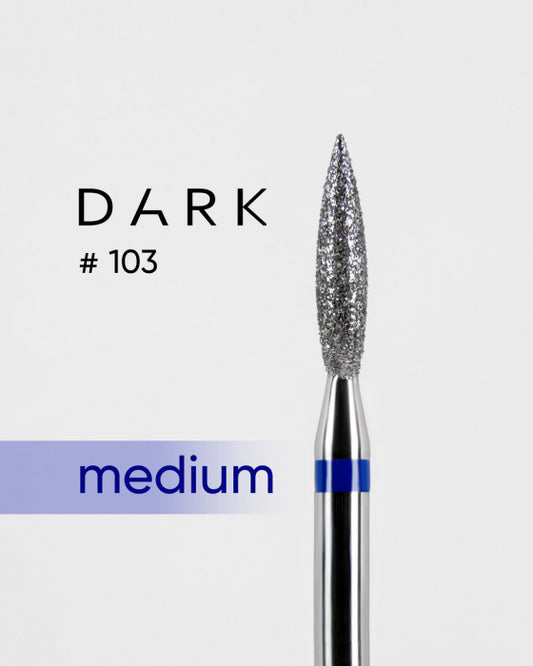 DARK Diamond Nail Bit 103 Flame 2.1 Medium (Blue)