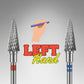 STALEKS Carbide nail drill bit for left-handed users cone blue EXPERT head diameter 6 mm / working part 14 mm