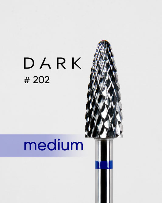 DARK Carbide Drill Bit 202, Rounded Cone, Medium (Blue)
