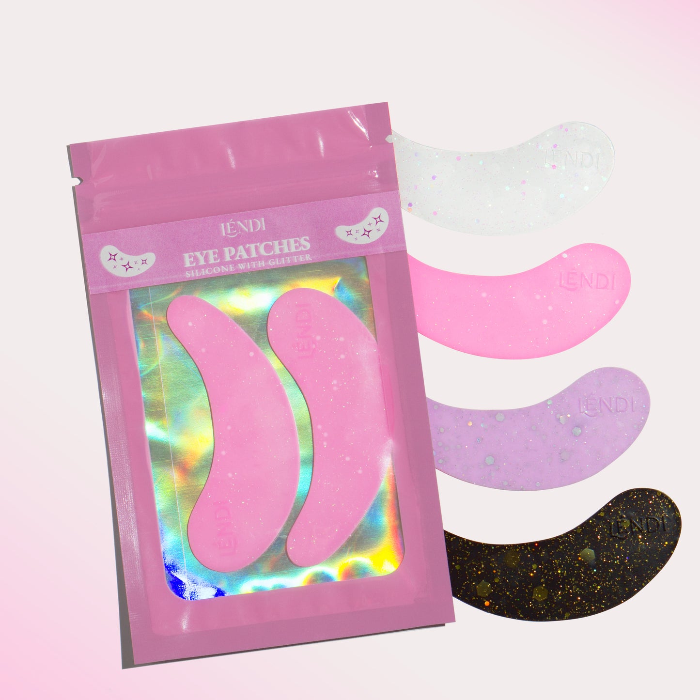 LENDI Reusable Silicone Patches, 1 Pair (Pink, Purple)