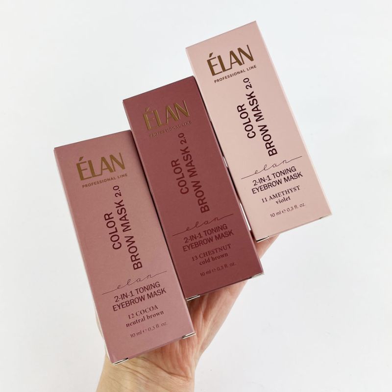 ELAN COLOR BROW MASK 2.0: 2-in-1 Toning Eyebrow Mask, 10ml