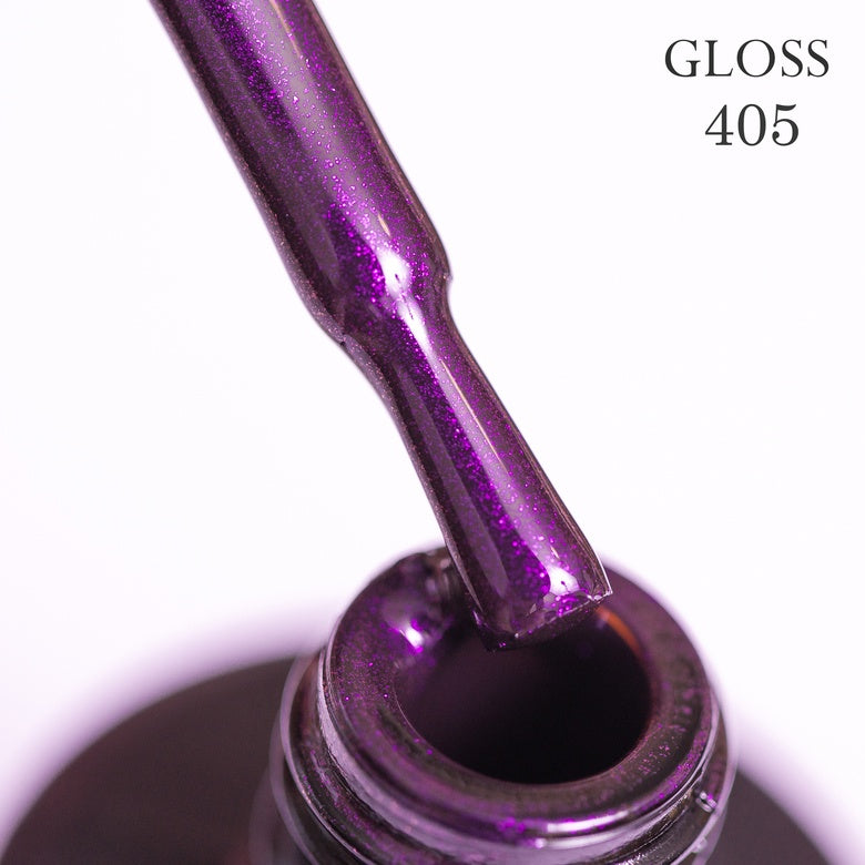 Gel polish 405 GLOSS (purple with micro-shine), 11 ml