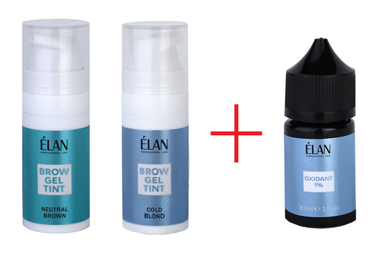 ELAN Set Brow Gel Tint (Cold Blond+Neutral Brown+Oxidant 1%)