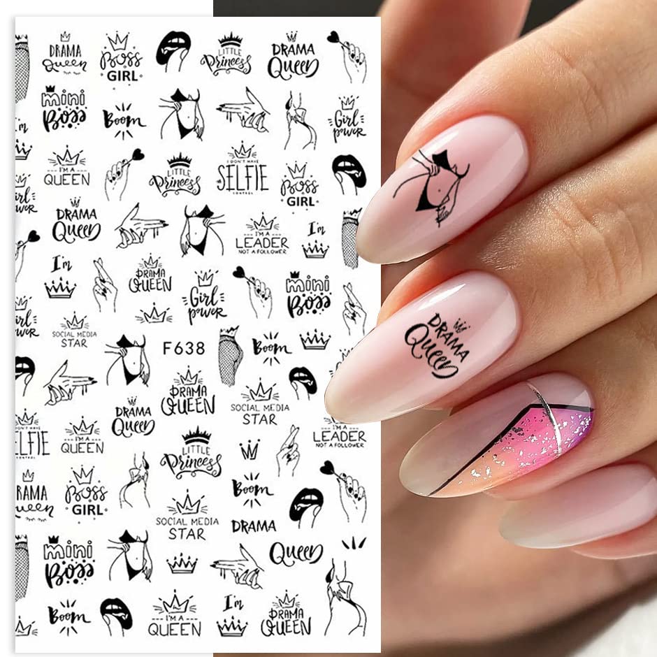 Design Nail Sticker 3D F638