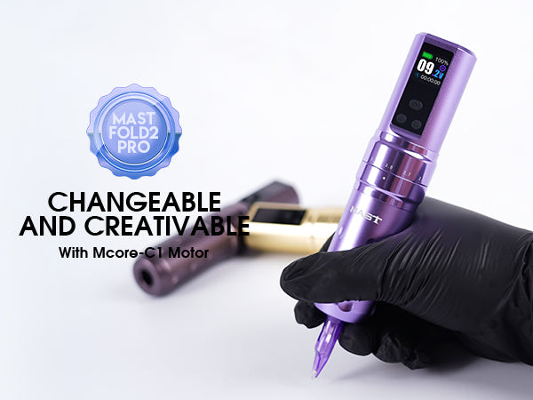 Mast Fold 2 Pro Dragonhawk Wireless Tattoo Pen Machine 2.4-4.2MM Strokes Length