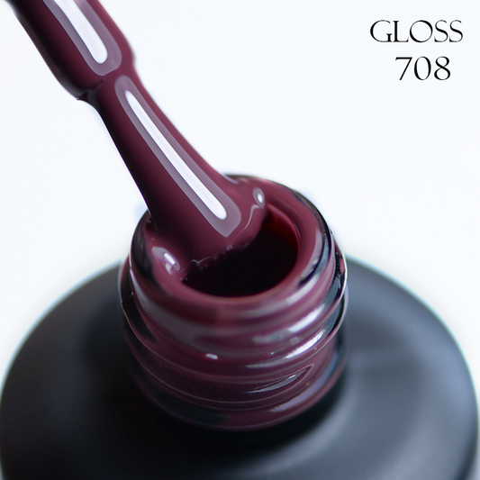 GLOSS Gel polish 708 (maroon), 11 ml