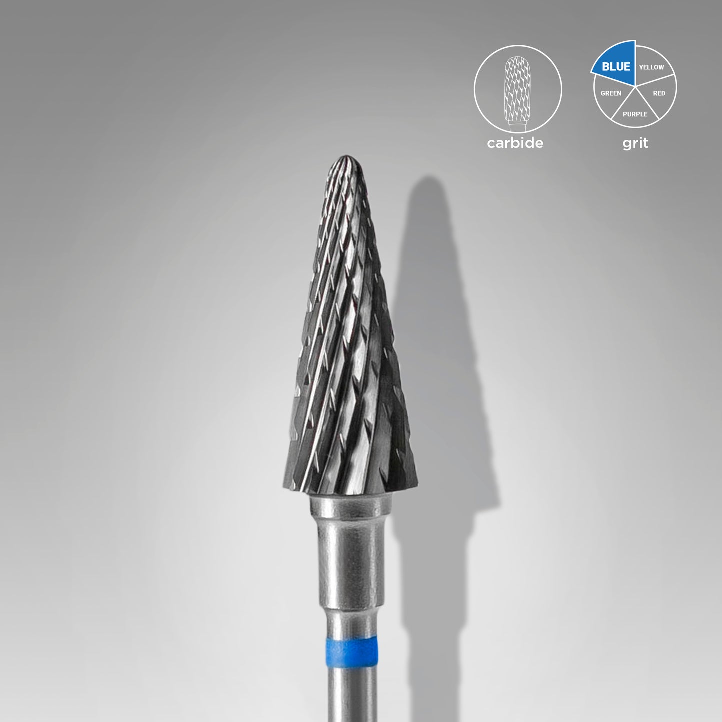 STALEKS Carbide nail drill bit cone EXPERT head diameter 6mm/working part 14mm