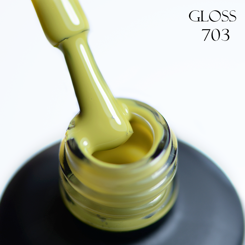 GLOSS Gel polish 703 (yellow olive), 11 ml