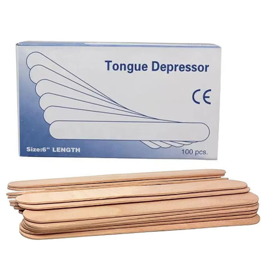 Disposable Tongue Depressor Wooden Tattoo Stick Individual Paper 100pcs
