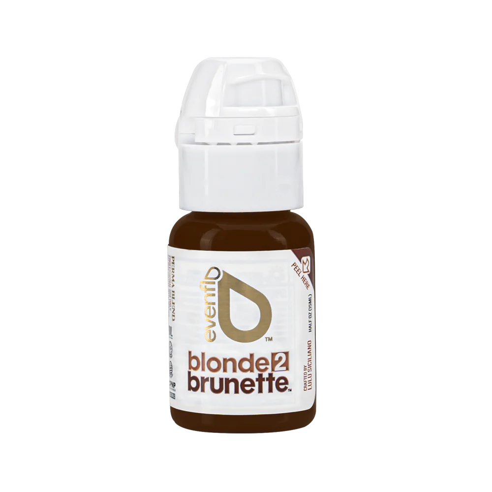 EVENFLO Perma Blend Blonde 2 Brunette Brow Pigments – Deep Brown 1/2 oz
