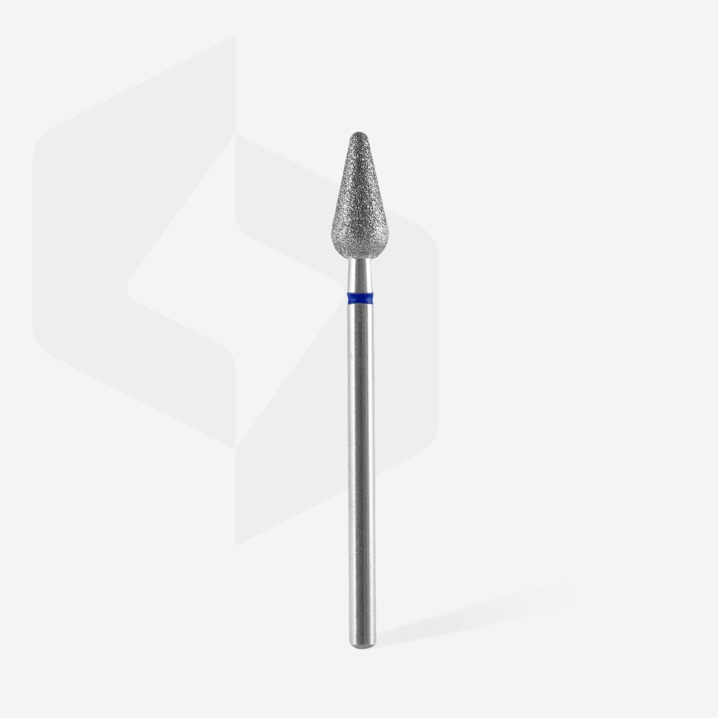 Diamond nail drill bit rounded pear blue EXPERT head diameter 5 mm / working part 12 mm (FA101B050/12)