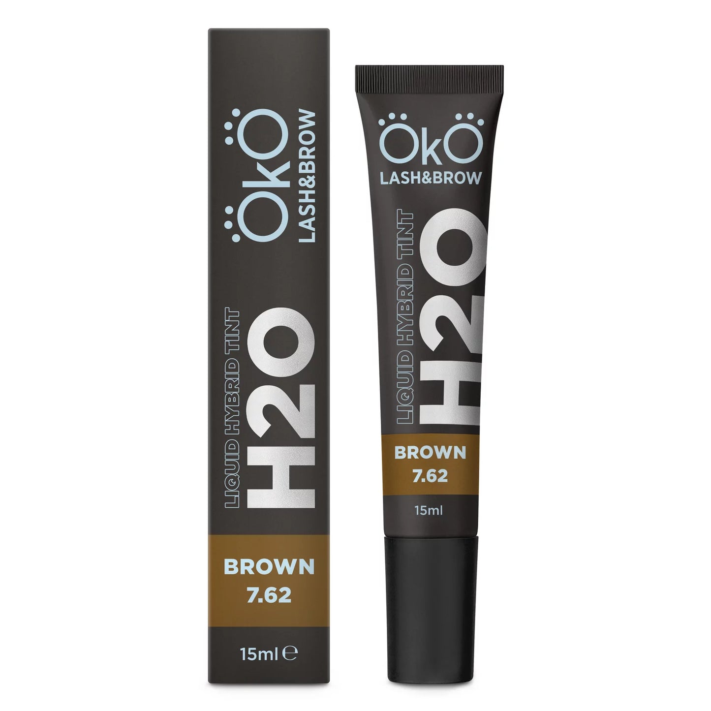 OkO dye for eyebrow and eyelash H20 Liquid Hybrid Tint Brown 7.62, 15 ml