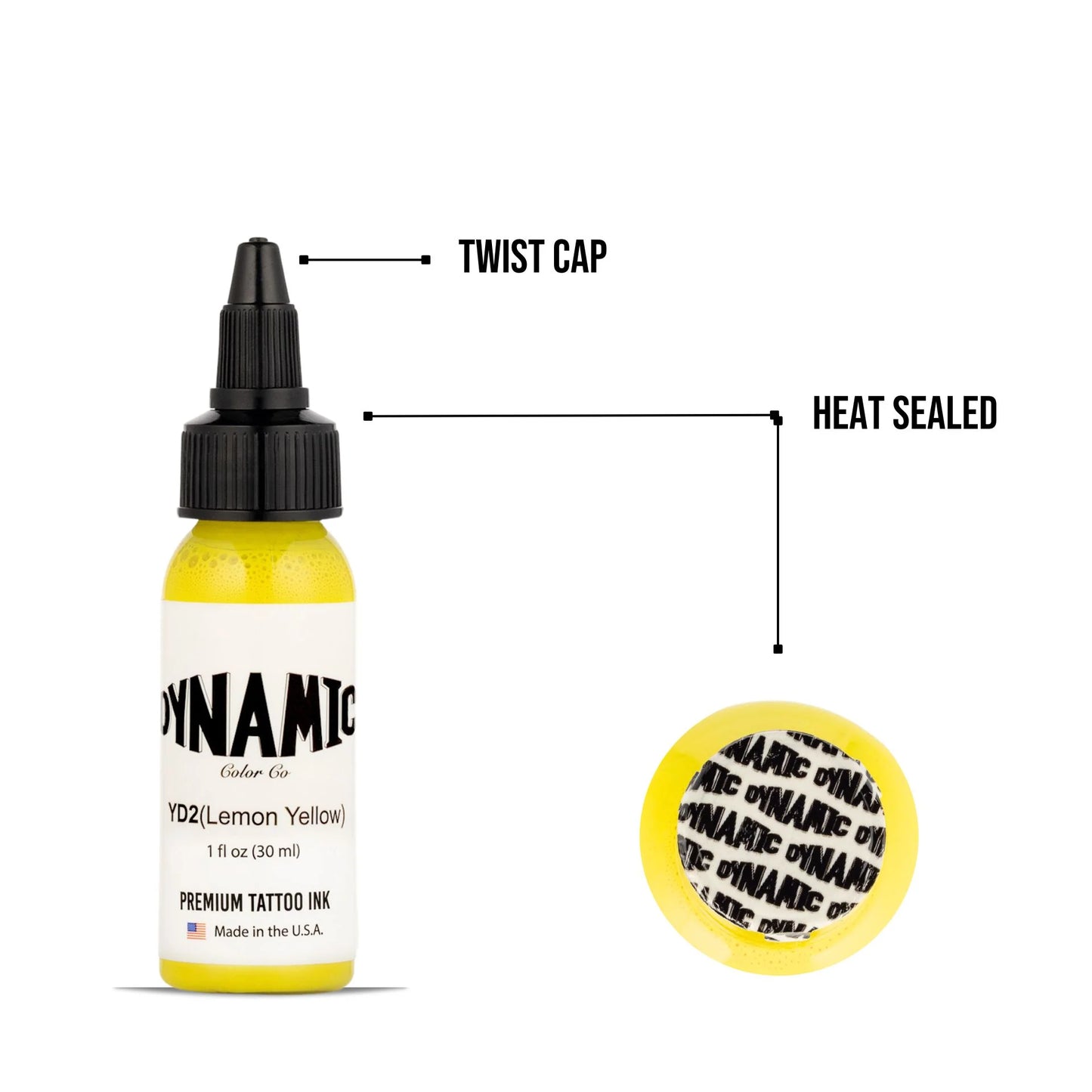 Dynamic Lemon Yellow Tattoo Ink