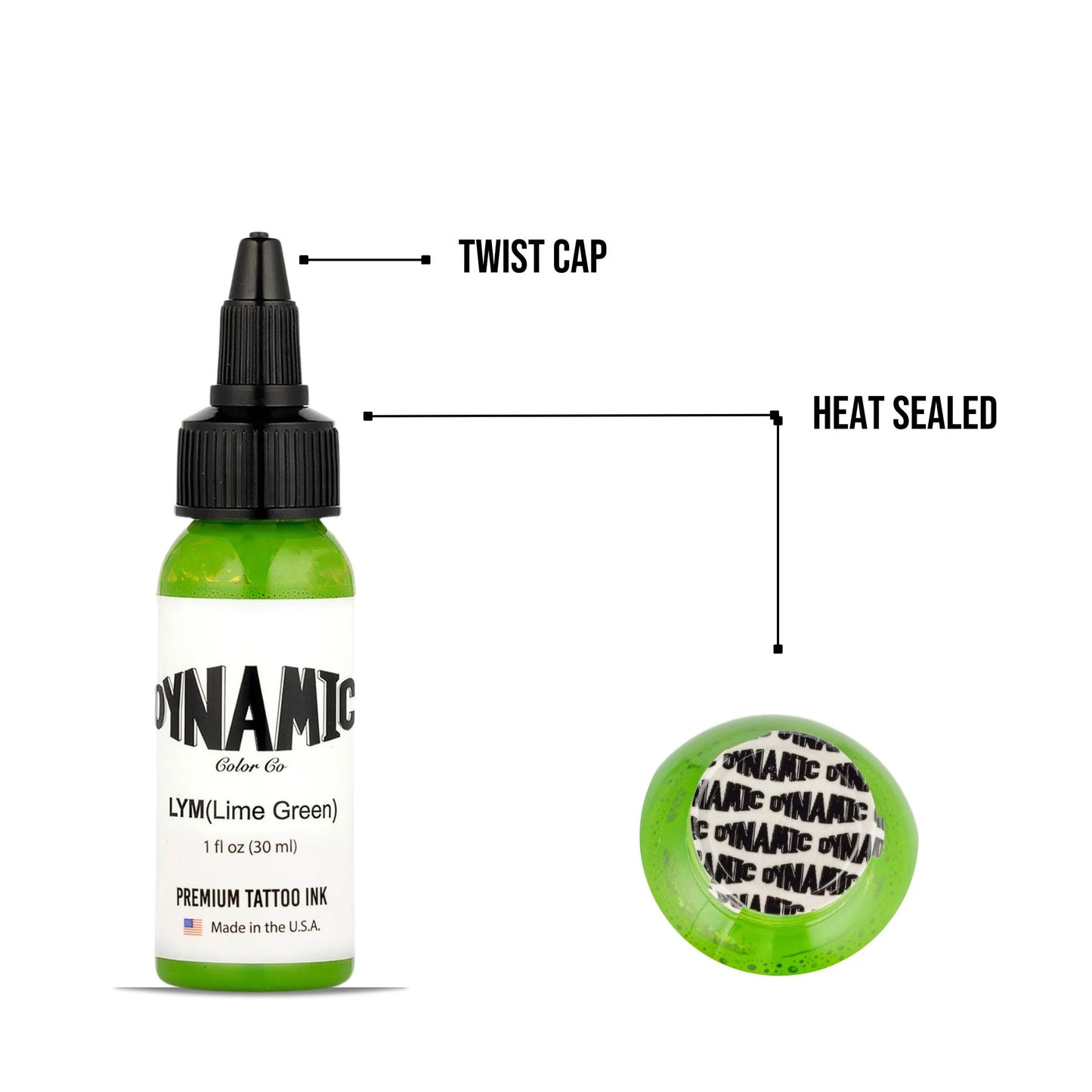 Dynamic Lime Green Tattoo Ink
