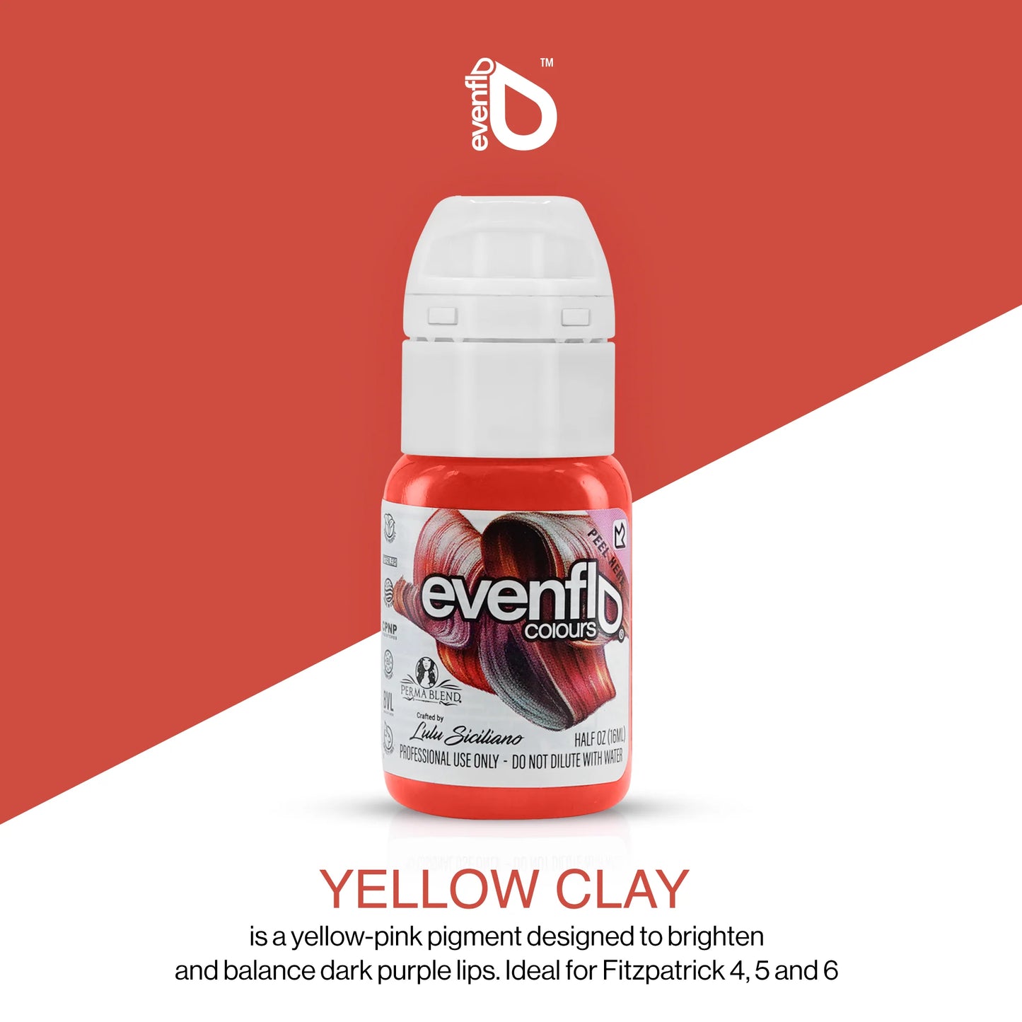 EVENFLO Yellow Clay Pigments Perma Blend 1/2oz Bottle