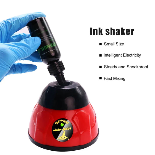 Tattoo Ink Shaking Machine is Iron,4000rpm Pigment Paint Shaker Electric Tattoo Ink Shake, Red