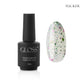 GLOSS Shine top coat Flicker, 11 ml (transparent with a light green undertone, holographic and green foil)